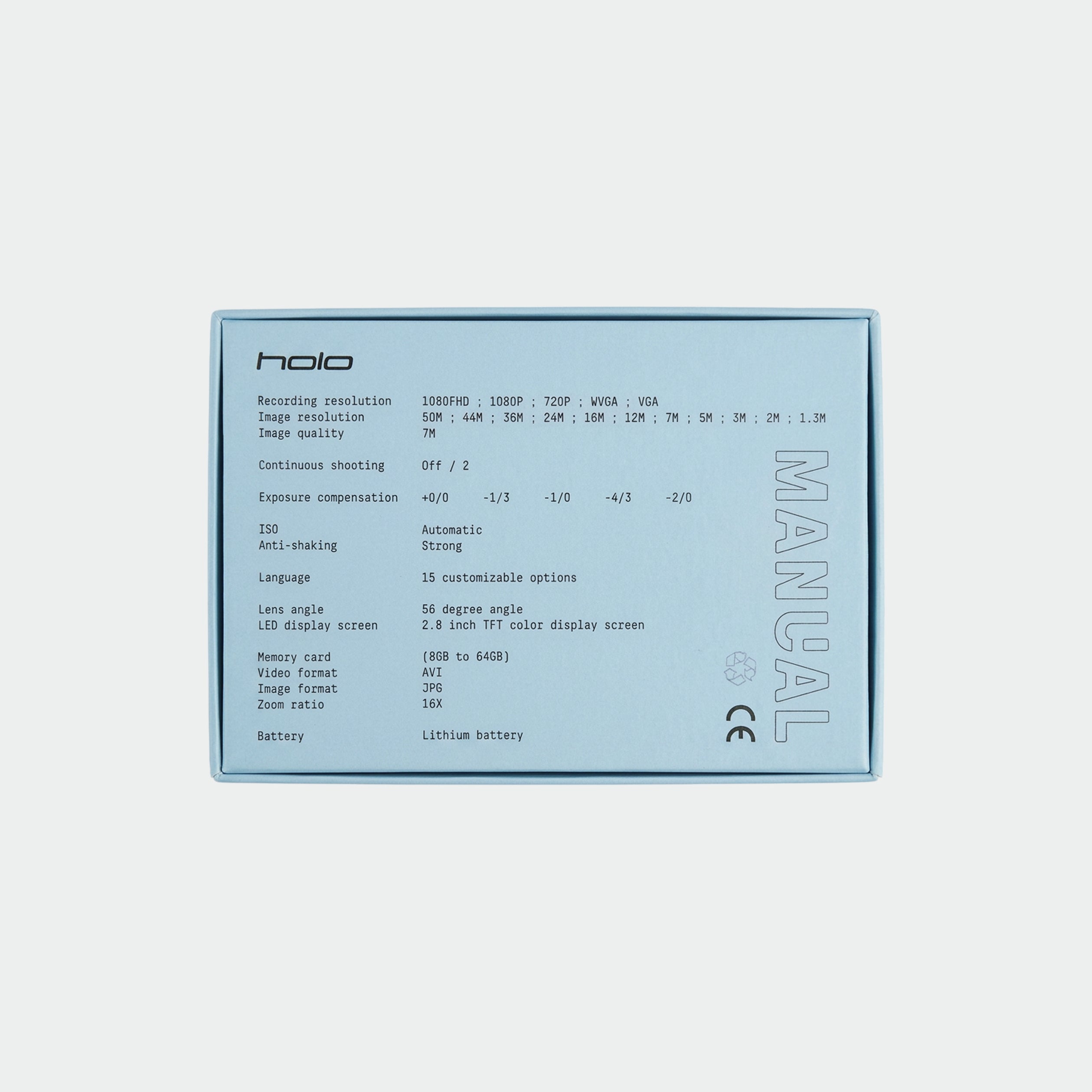 Holo Digital Camera - Ice Blue