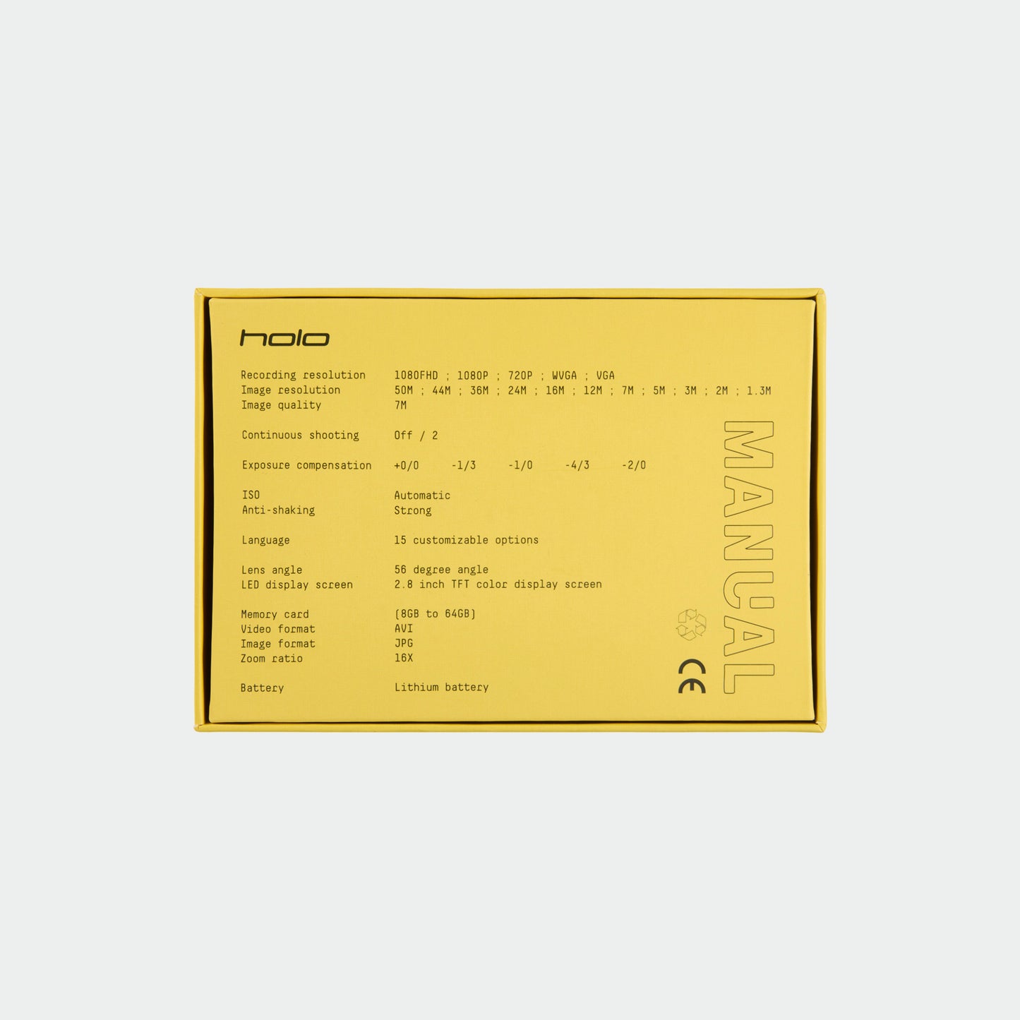 Holo Digital Camera - Yellow (Preorder)